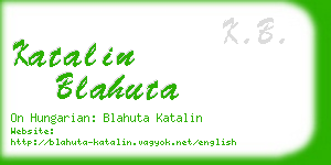 katalin blahuta business card